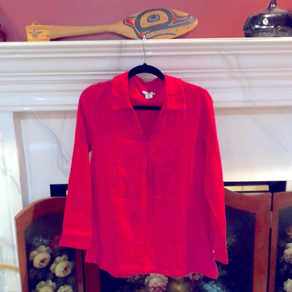 DKR Johnny collar popover top 100% cotton